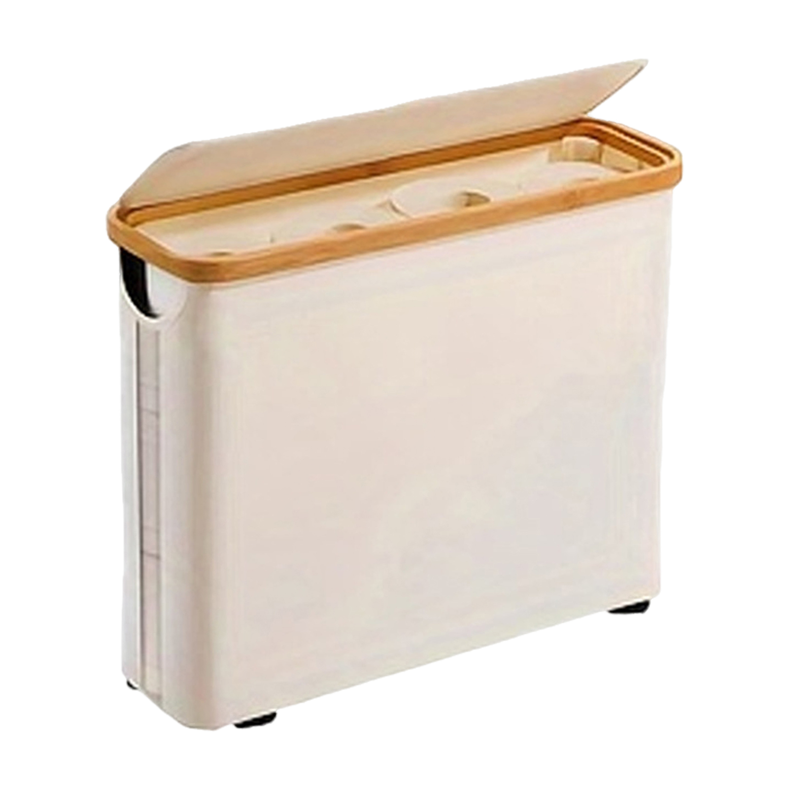 Large Capacity Toilet Paper Storage Basket Organizer With Lid Bathroom Toilet Paper Storage Organizer （hold 9 Rolls Of Paper）: Light Grey