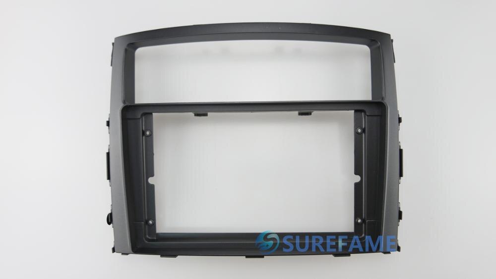 Panel de Radio para salpicadero de coche de 9 pulgadas para MITSUBISHI Pajero, Shogun, Montero 2007 + Kit de salpicadero para consola de salpicadero, embellecedor de cubierta de placa adaptadora