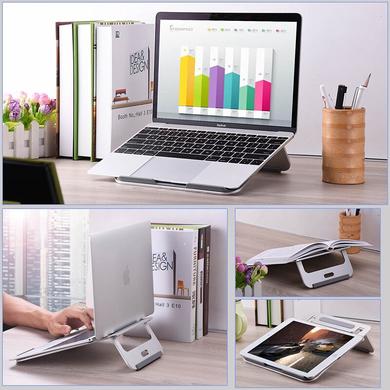 Adjustable Aluminum Foldable Laptop Stand Desktop Notebook Holder Desk Laptop Stand For 7-15 inch Macbook Pro Air