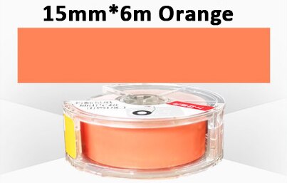 15mm*6meters Thermal Label tape Mini cute sticker for Seabird Label Printer use and office home: orange