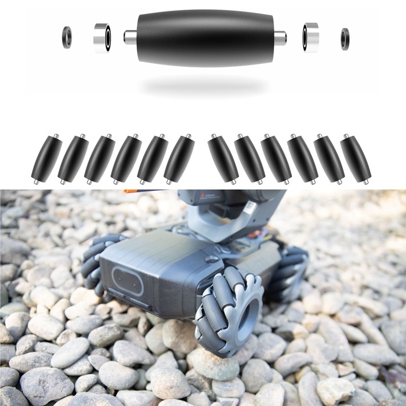 12 Uds. Piezas de Metal de alta fricción DJI Robomaster S1 Mecanum ruedas/piezas de reparación de neumáticos para DJI RoboMaster S1 Accesorios