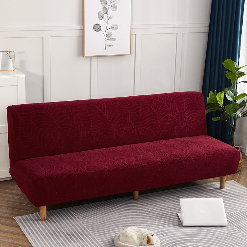 Vedenpitävä vuodesohvan päällinen jacquard yksivärinen sohvan päällinen olohuone joustava all-inclusive sohvapäällinen ilman käsinojia: Kuvio 4