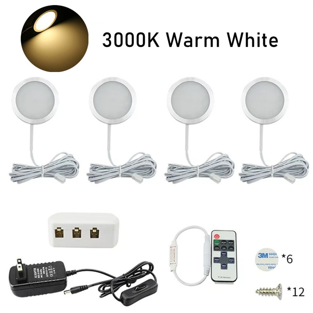 4PCS Lights Interior 12V LED Lights Recessed Ceiling Light RV Camper Night Light Caravan Van Ceiling Lamp Car Interior Lights: 3000K warm white