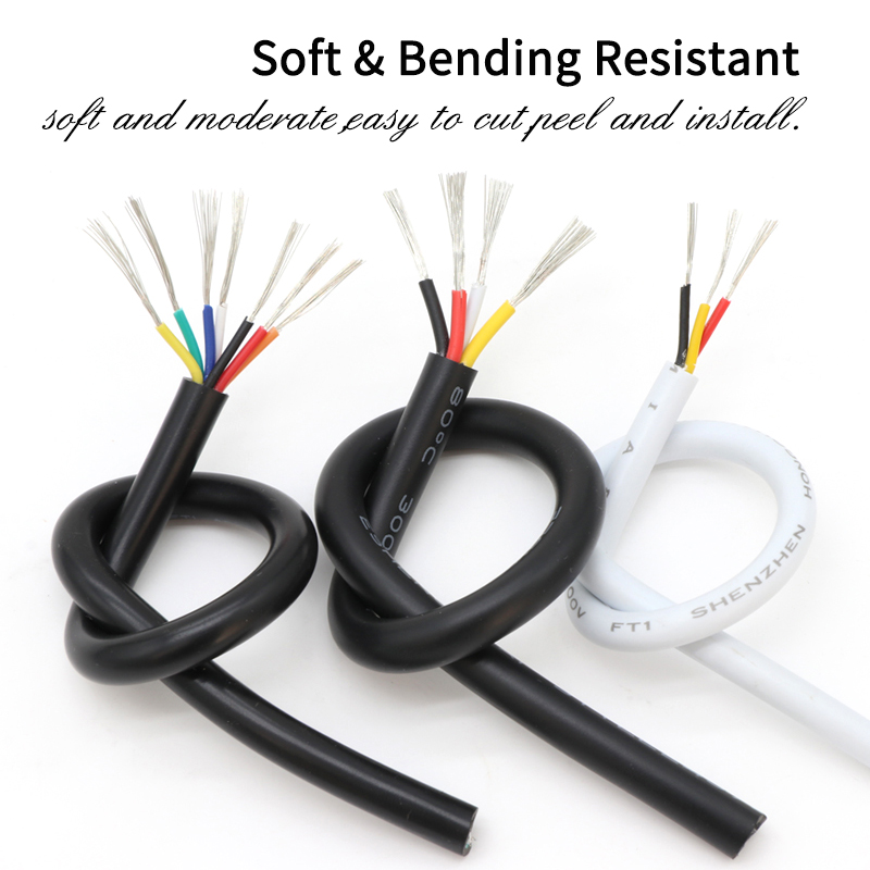 10M 30AWG UL2464 Ummantelte Draht Kabel Kanal Audio Linie 2 3 4 5 6 7 8 9 10 Kerne isolierte Kupfer Kabel Signal Control Draht