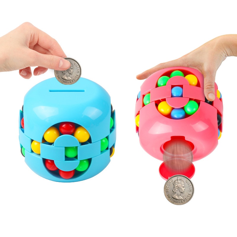 Children's educational decompression piggy bank rolling ball burger Magic cube toys