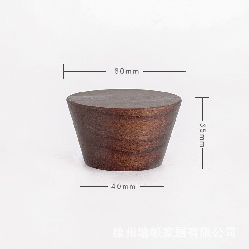 Ganchos redondos de madera para ropa, Perchero de madera de nogal negro de haya, soporte para sombreros, colgador de llaves de pared, estante de decoración moderna para el hogar, 60/50mm, 1 unidad: Caqui oscuro