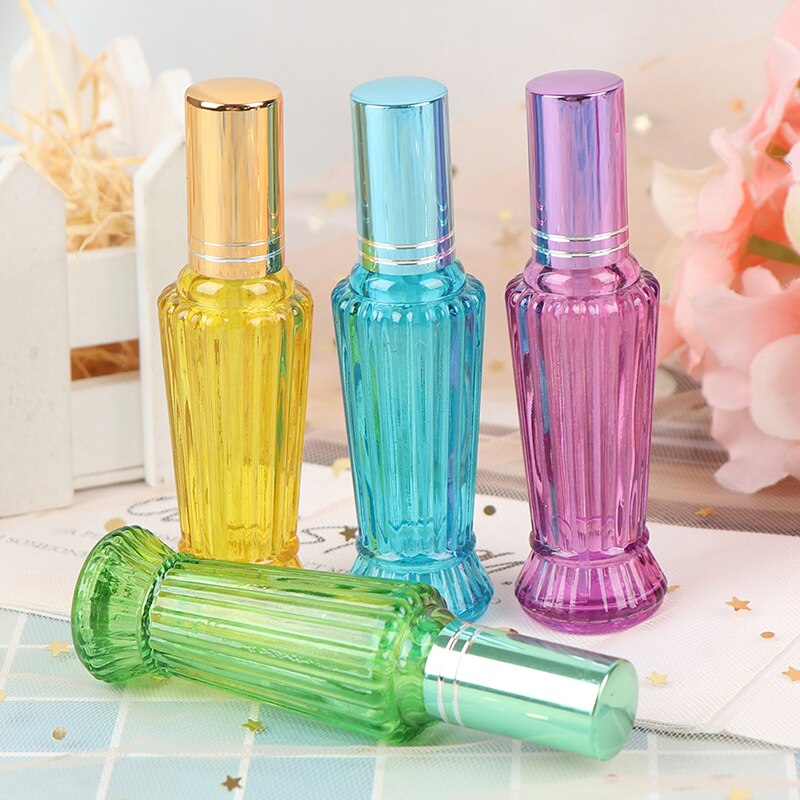 Mini bouteille de parfum en verre coloré de 15ml, épais, vide, emballage cosmétique, rechargeable