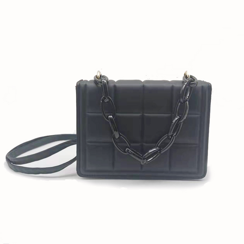 Mini borse a tracolla con patta goffrata Geo in ciliegio per borse da donna mini borsa a tracolla: Black