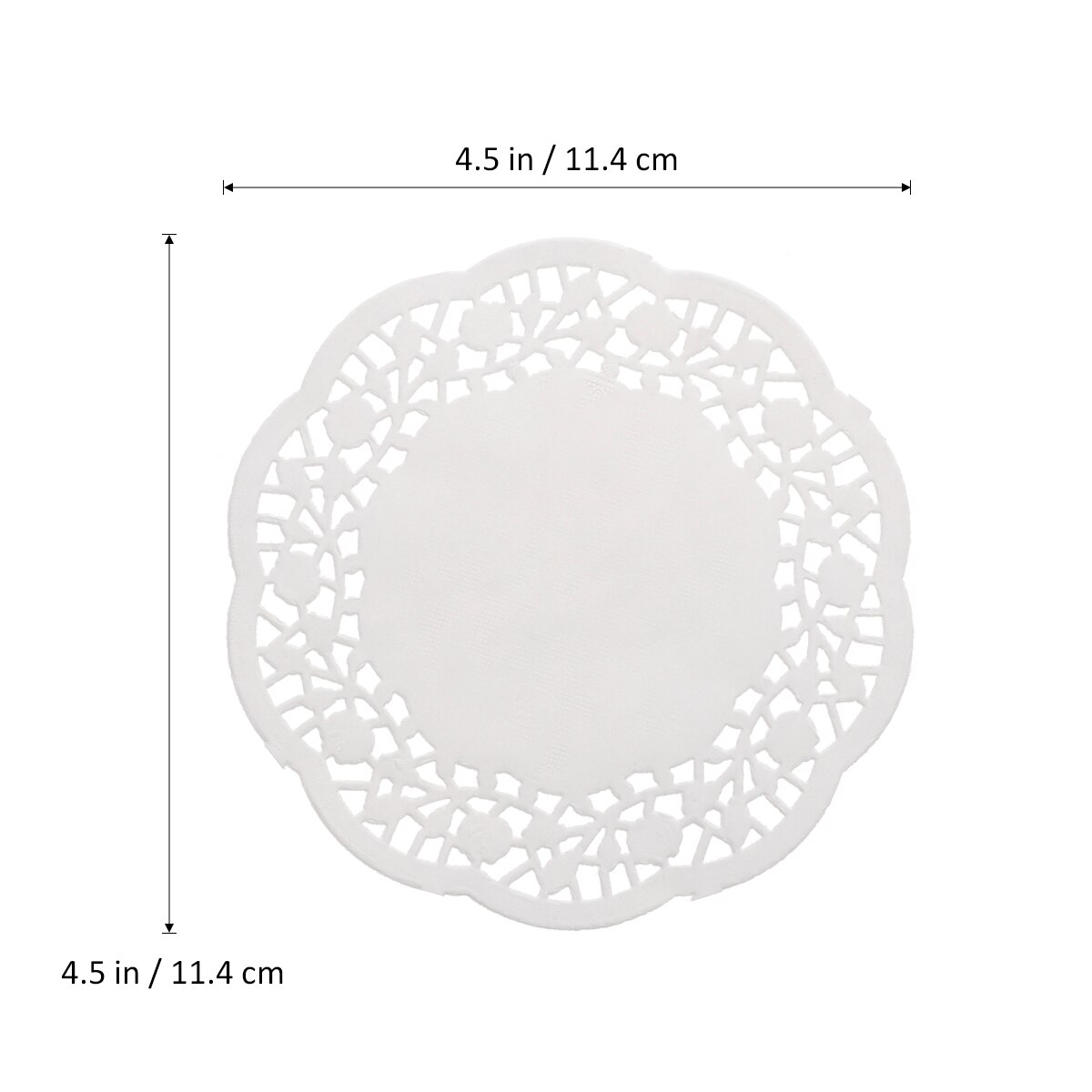 4.5 "-7.5" 100 stuks Wit Kant Papier Kleedjes Wegwerp Olie-Absorberende Kant Ronde Papier Kleedjes Cake box Liners Verpakking Pad Mat