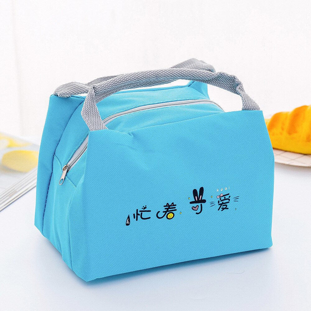 Cartoon Portable Student Insulation Pack Fox Pattern Baby Food Thermos Bag Milk Bottle Pouch Children's Lunch Box Tote: Y
