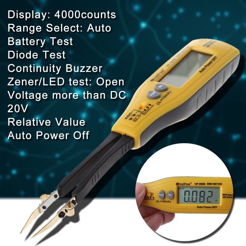 Digital Multimeter SMD Tester Resistance Capacitance Diode Meters