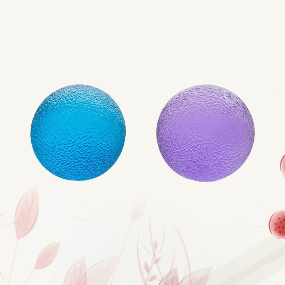 2pcs Hand Stress Balls Therapy Balls Squeeze Hand Grip Balls for Stress Relief Arthritis Pain Relief Strengthening Therapy (Blue