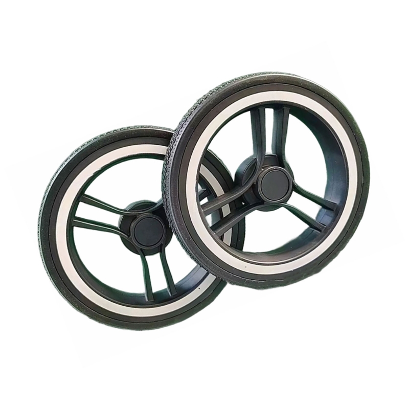 Kinderwagenwielset Betrouwbare rubberen en metalen kinderwagenwielen Vervanging voorarmsteun voor Yoya Dearest