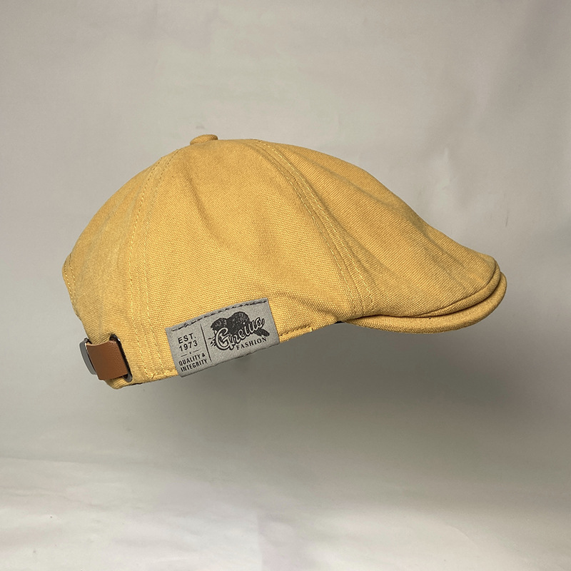 Mode Zomer Baretten Caps Voor Mannen Toevallige Piekte Caps Borduren Retro Baretten Hoeden Vader Hoed Pet Cap: 14