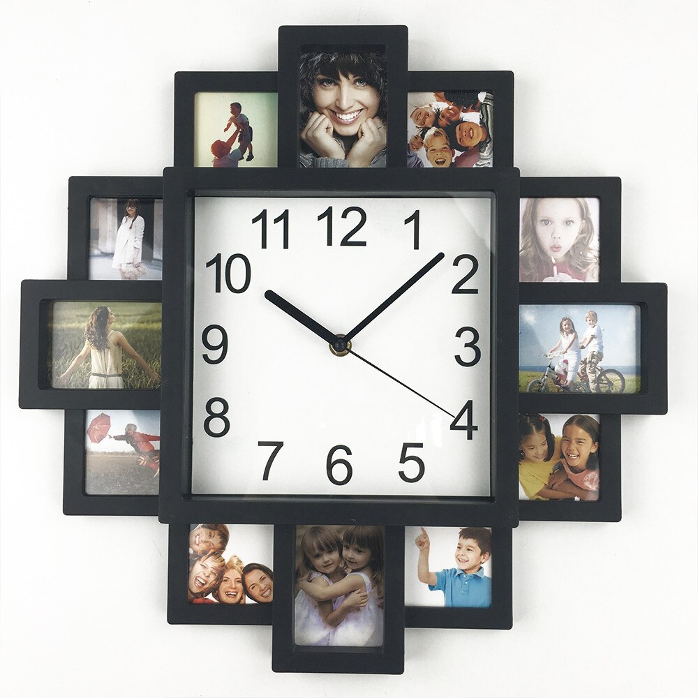 Diy Fotolijst Klok Diy Wandklok Modern Plastic Art Pictures Klok Unieke Klok Home Decor Horloge