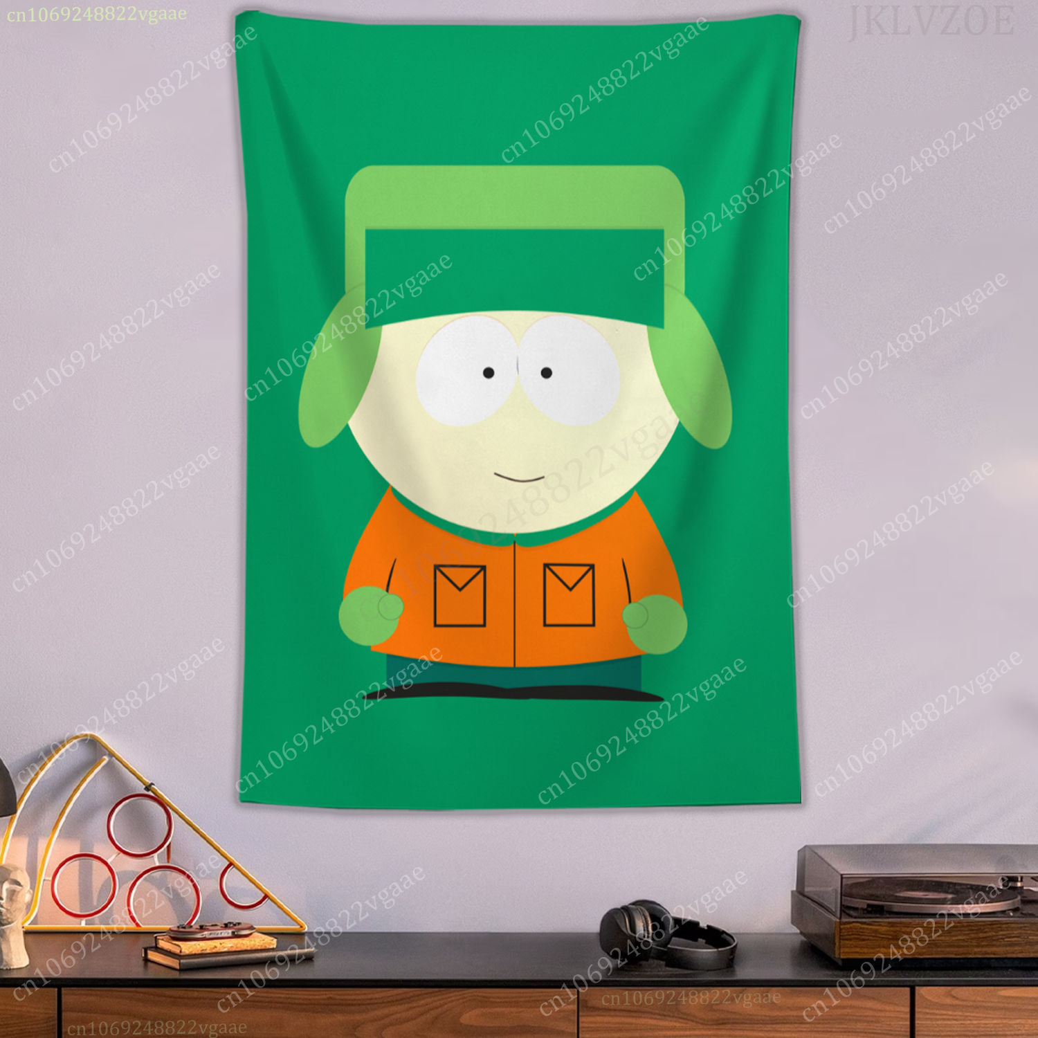 South Park Tapestry Poster Wall Tapestries Bedroom Decoration Aesthetic Tapices Flag Wallpaper 40x60 Funny Slogan: 1200MM×1700MM / army green