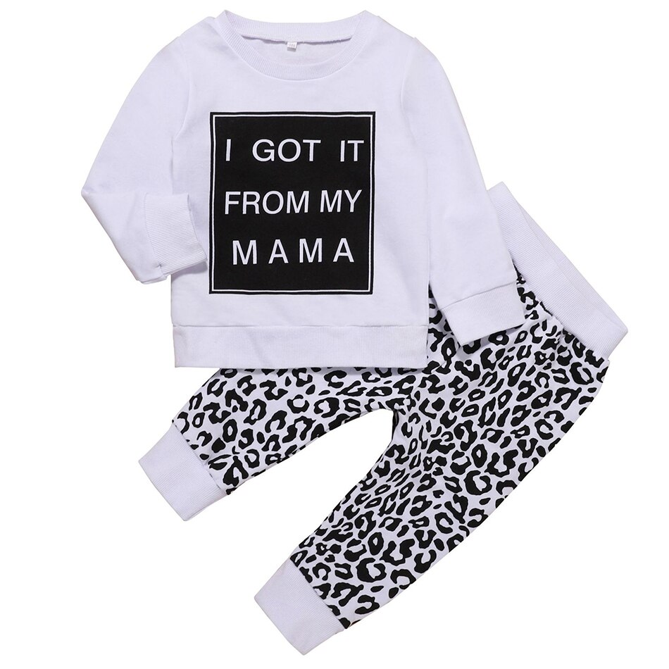 Ropa de camuflaje para niños y niñas, traje de Sudadera con capucha y pantalones con estampado de 3M-3T: Leopard / 90 12-18M