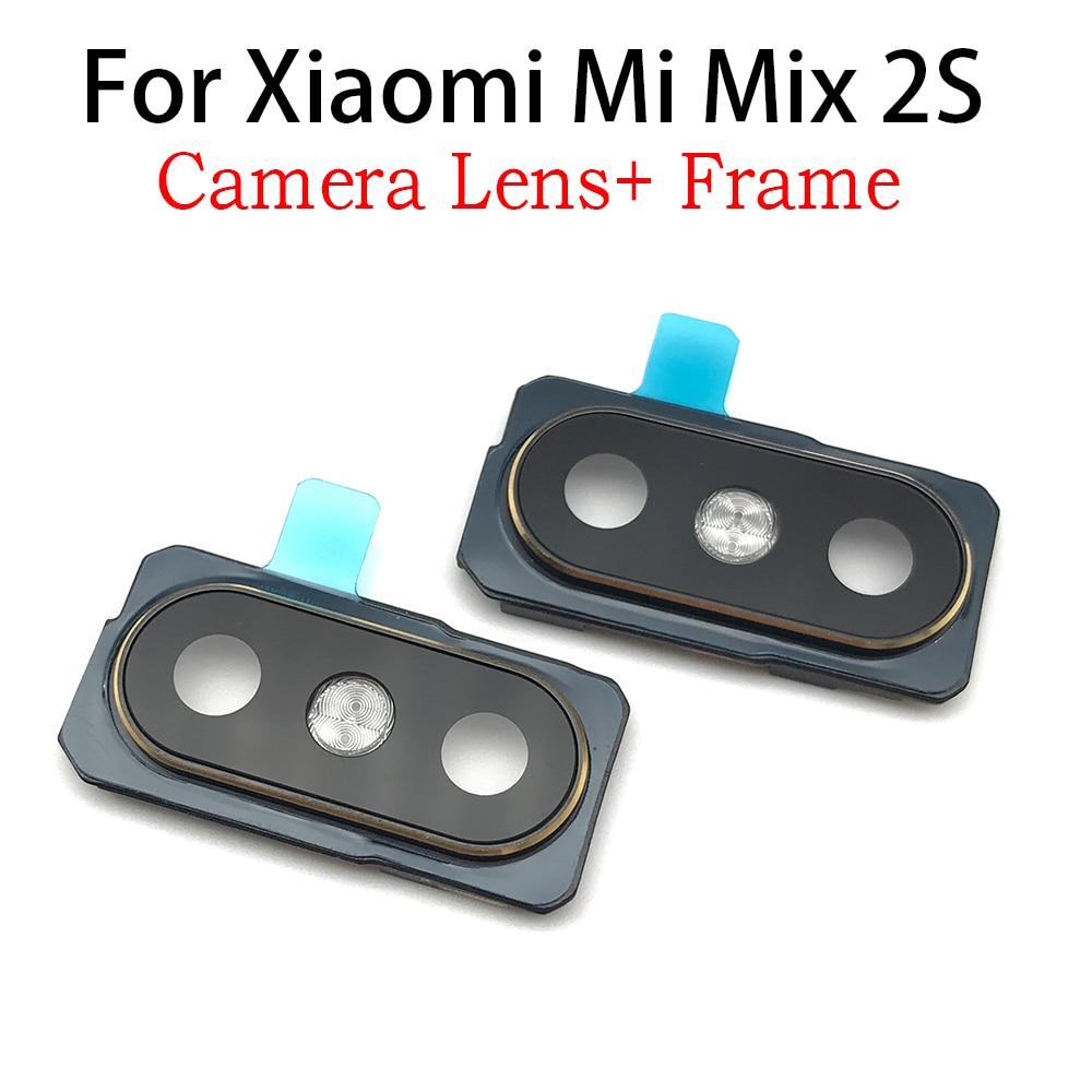 Mix 2S Camera Lens Glas Back Cover Met Metalen Frame Houder Vervanging Voor Xiaomi Mix 2S