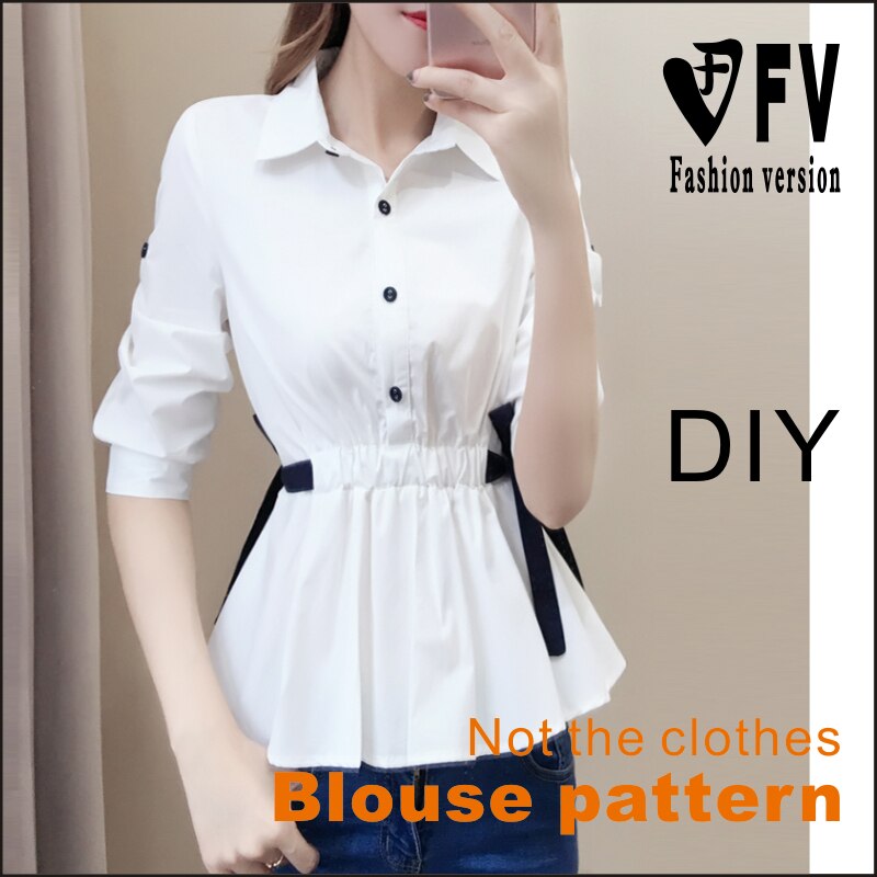 Ladies' mid-sleeve shirt pattern clothes sewing drawings BCY-88