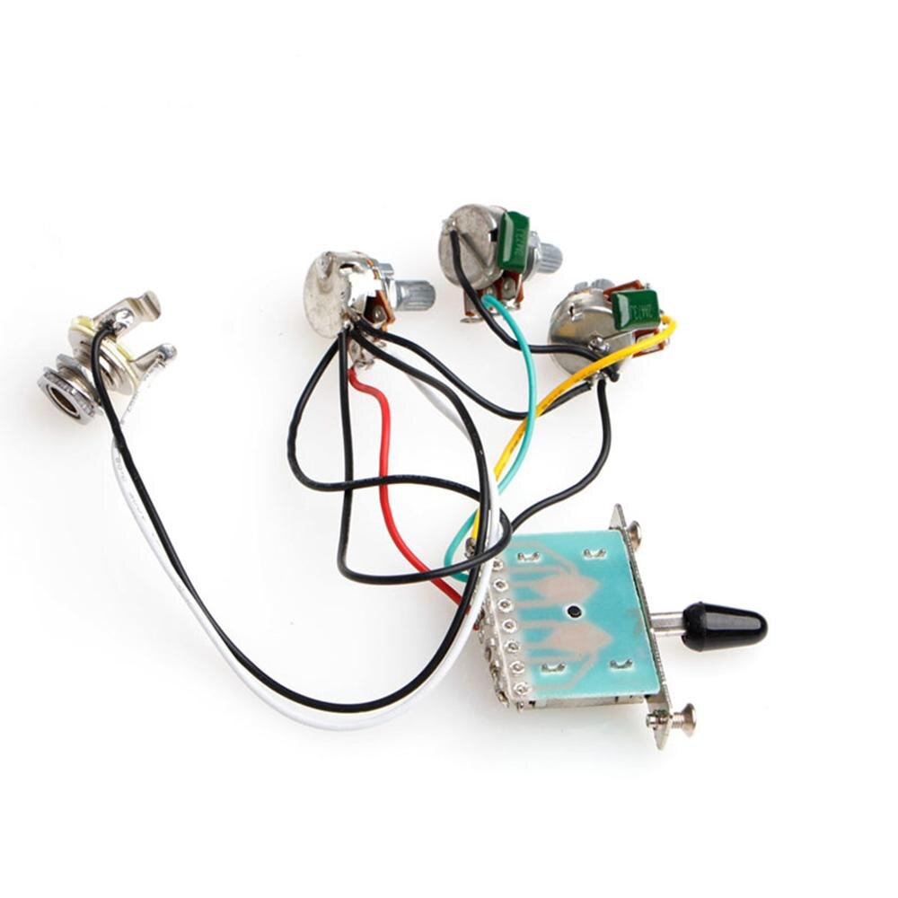 5-Way Switch 250k Pots Knobs Wiring Harness Pickup for Strat Guitar