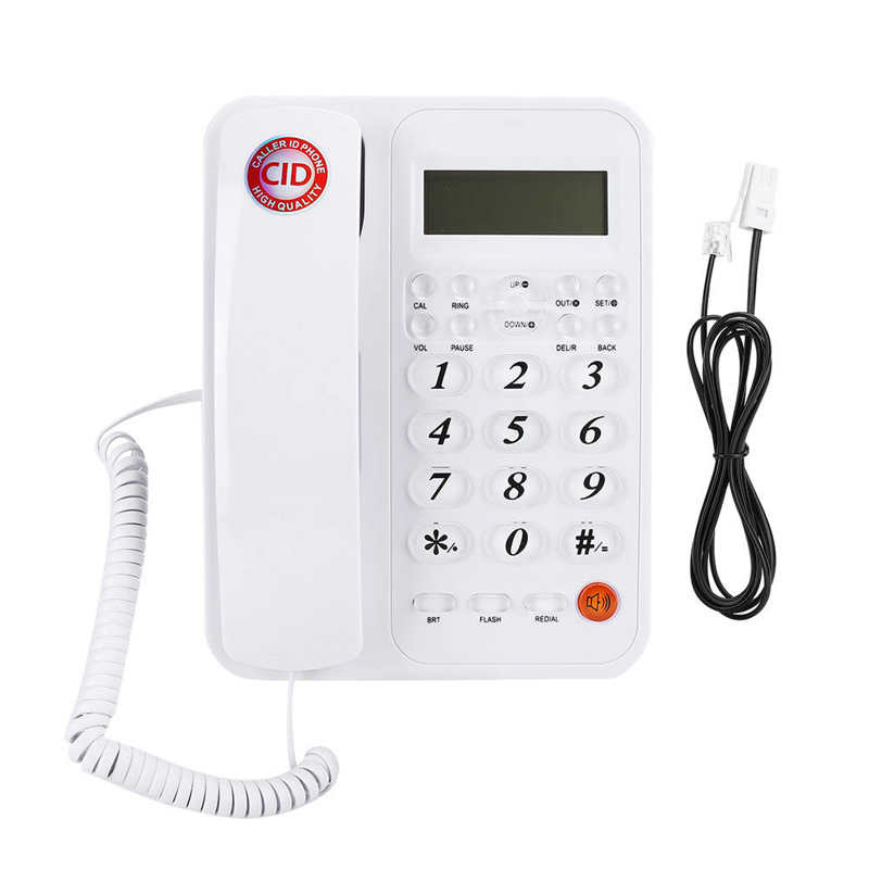 Home Business Landline Wired Telephone Caller ID Fixed Landline Desk Wall Phone telefono