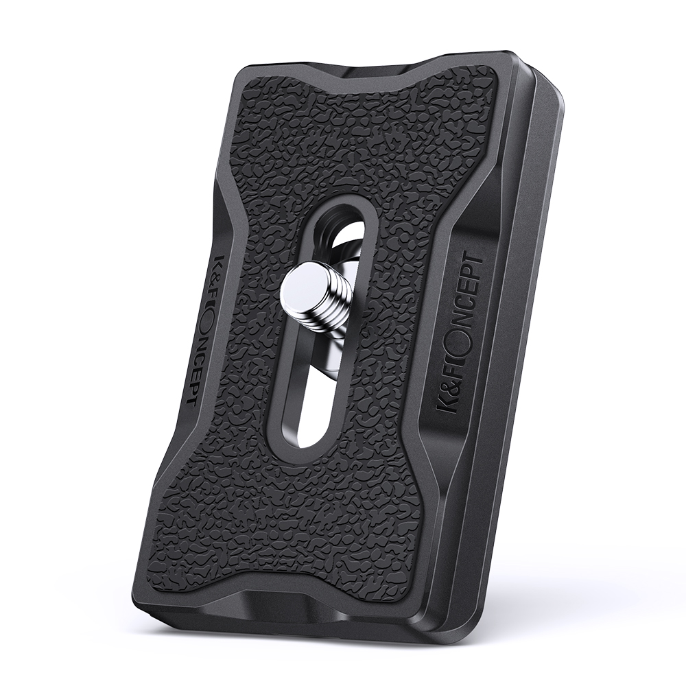 Support Rapide Pour Appareil Photo - Platine à Dégagement Rapide Pour Trépied - Pour Téléphone, Reflex, Caméra Sport - Noir