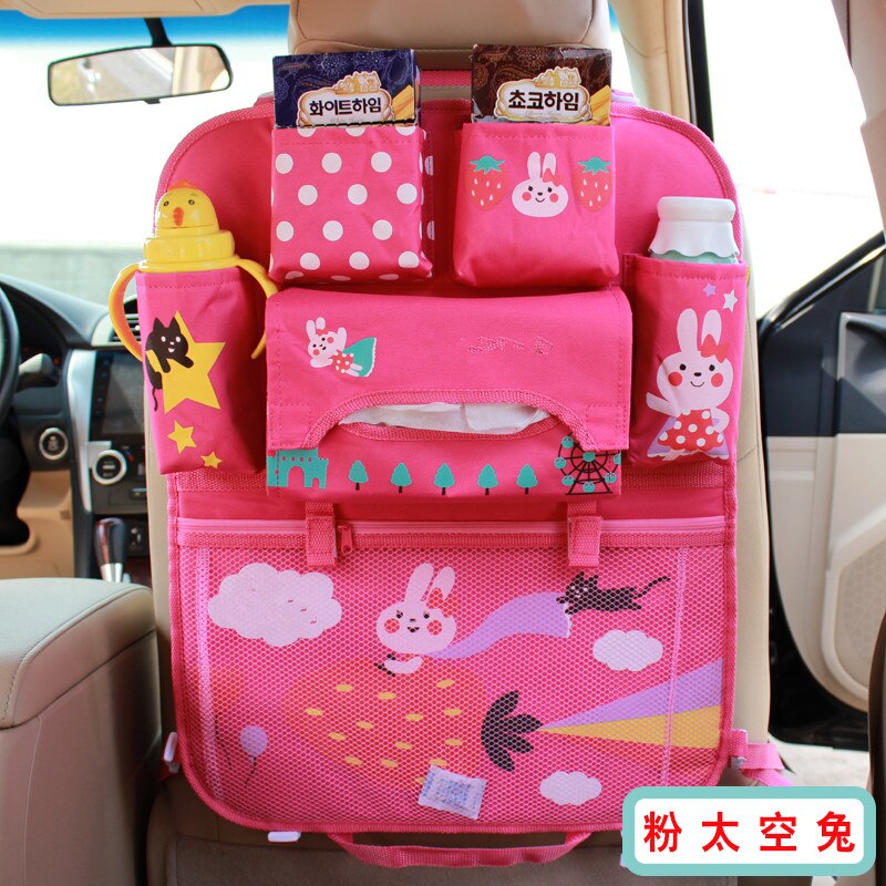 Cesta colgante Universal impermeable para coche y bebé, bolso organizador para cochecito de bebé, accesorios de almacenamiento para cochecito, bolso de mano portátil de dibujos animados