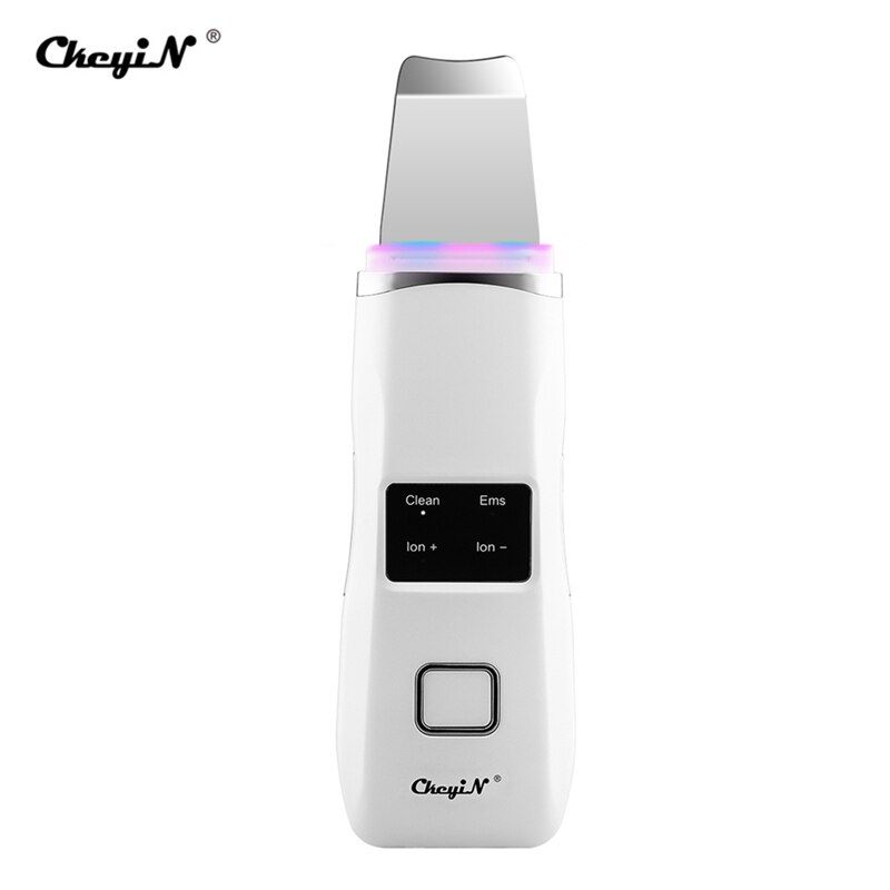 Ckeyin Ultrasone Facial Skin Scrubber Gezicht Spatel Led Photon Ems Ion Diepe Reiniging Huid Peeling Peeling Comedondrukker