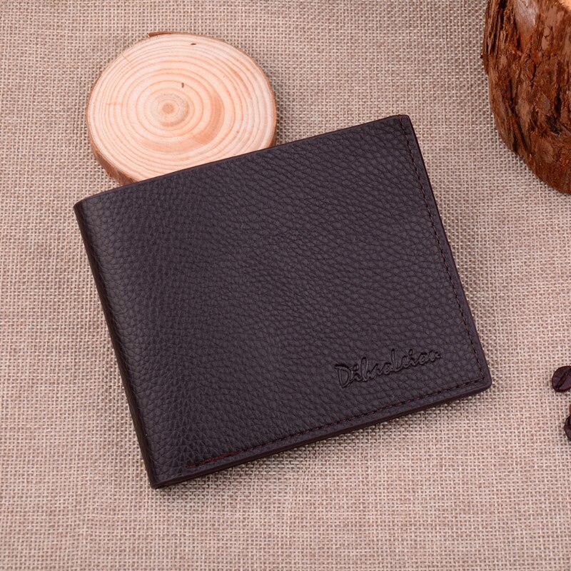 DEABOLAR mannen Business Korte Zachte PU Lederen Portemonnee Mannelijke Dunne Verticale Portefeuilles Kaarthouder Portemonnee voor Man: vertical coffee