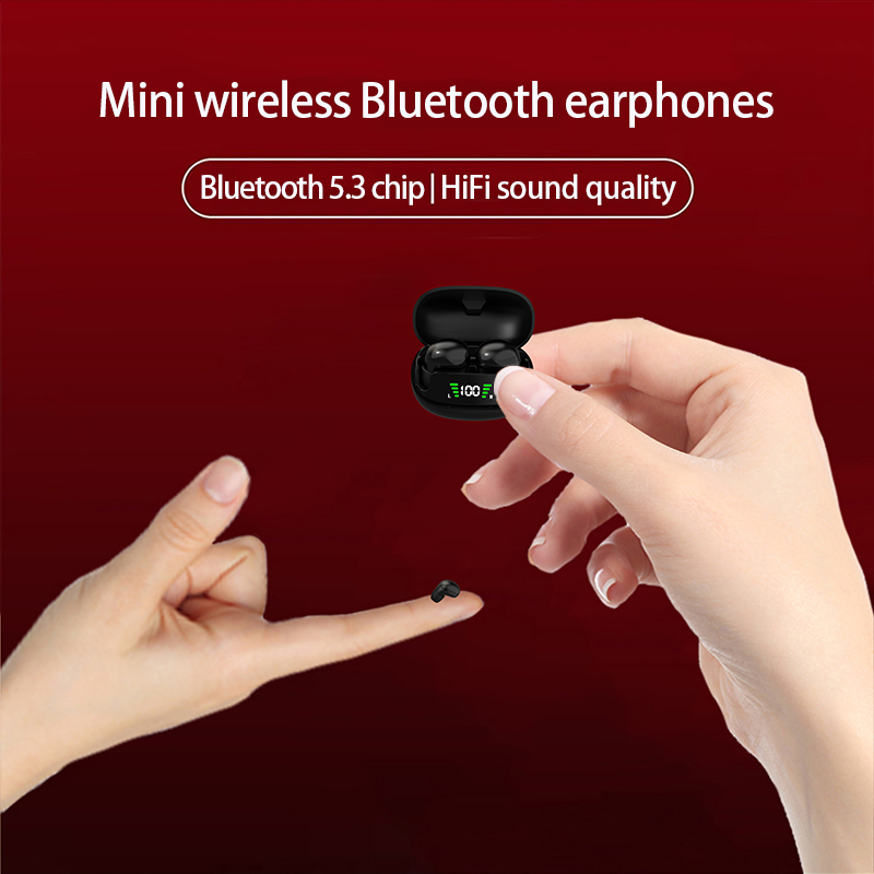 Écouteurs Bluetooth sans fil avec micro, casque à réduction de bruit, casque de , , mini écouteurs invisibles pour le sommeil