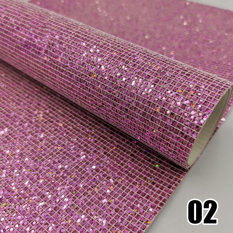 20*120cm PU Leather for Earring Sewing Clothing DIY Bow Decor Waterproof Handmade Material Roll Small Lattice Colorful Flashing: Pink