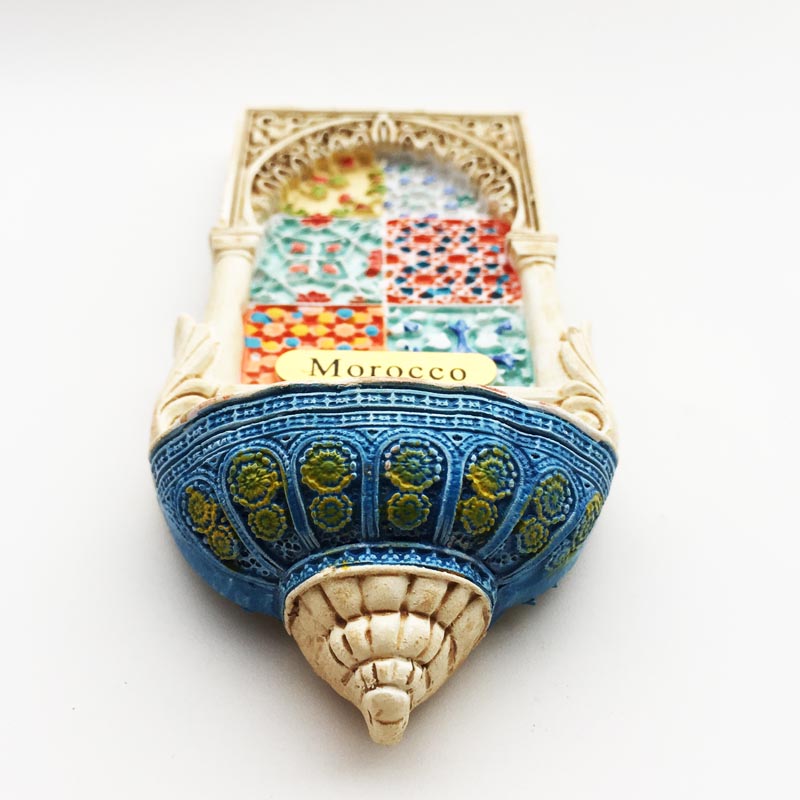 Imanes turísticos 3D para nevera, decoración de recuerdo, manualidades, manualidades, colección de , europa, marruecos
