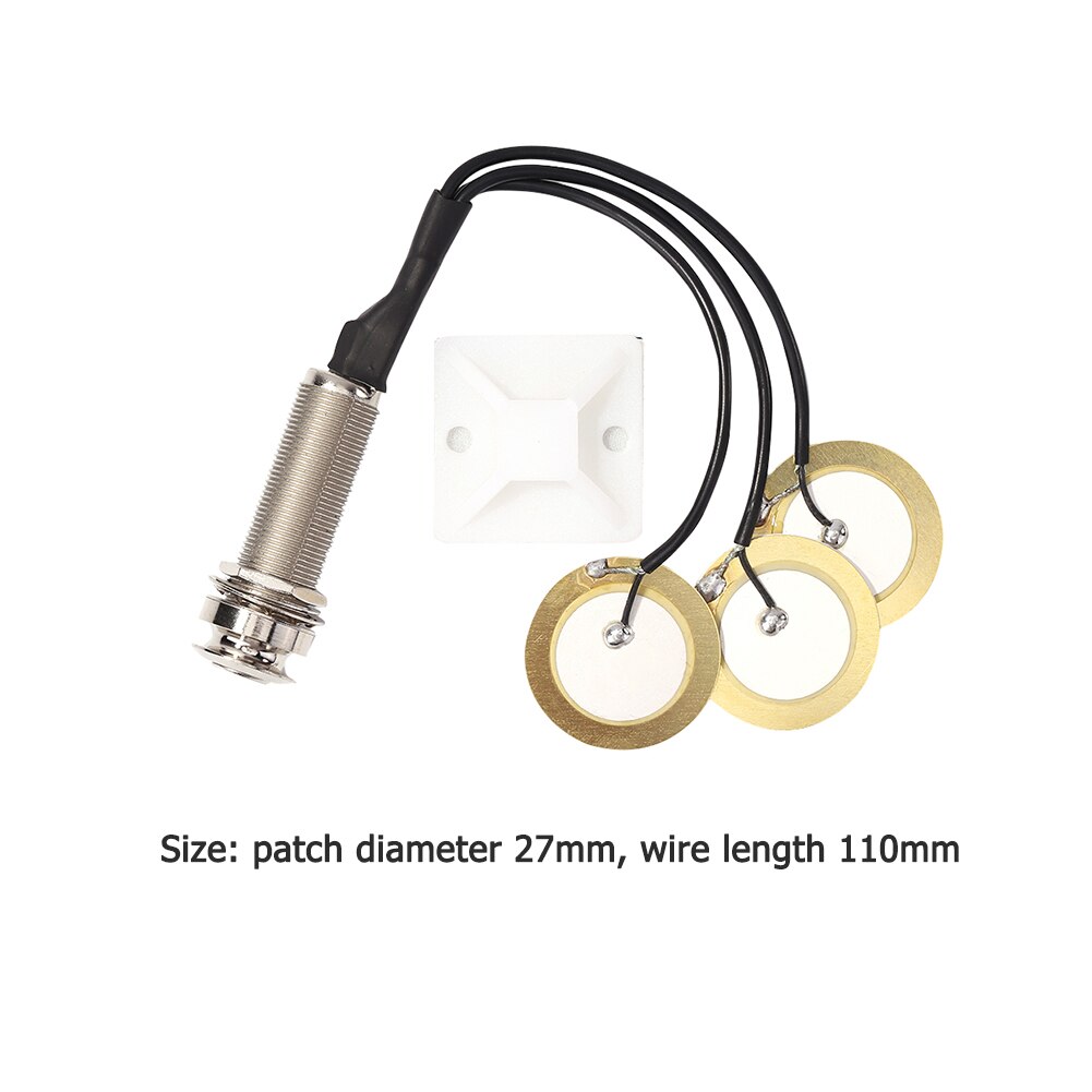 Draagbare 6.35Mm Kalimba Piezo Pickup Duim Vinger Piano Mbira Pick-Up Muziekinstrument Accessoires