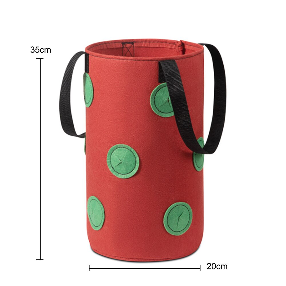 Bolsas de plantación de tela de fieltro, maceta de cultivo de fresa, bolsa de cultivo colgante de jardín Vertical con 12 bolsillos de visualización