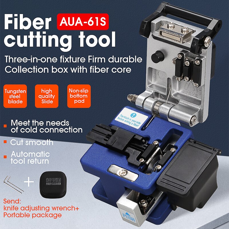 Aua -61s/6s ftth hochpräzisions-schneidwerkzeug glasfaserschneider kabelschneidmesser faserschneider