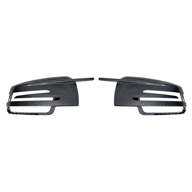 Cubierta de espejo de fibra de carbono para coche Mercedes Benz, tapas de espejo con patrón, color negro, 2 piezas, W176, W246, W204, W212, W221, C117, X204, X156