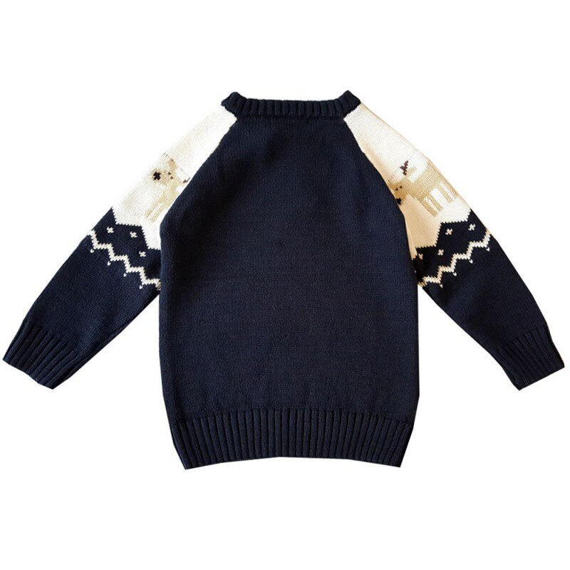 Spædbarn baby dreng pige jul elg pullover langærmet strikket sweater toddler shirt