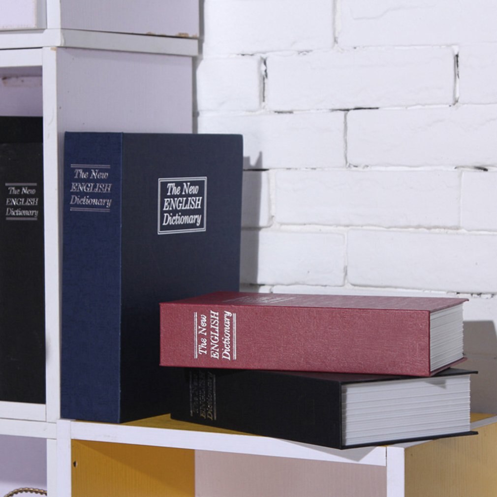 Simulation Book Shape Fuse Box with Lock Exquisite Dictionary Books Safe Box Practical Car Storage Box