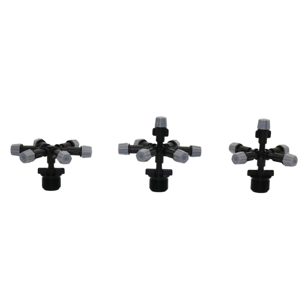 Gray Multi-nozzle Sprayer Greenhouse Micro irrigation Water spray sprinkler with 1/2" Male Thread Industrial Cooling 1 Pcs