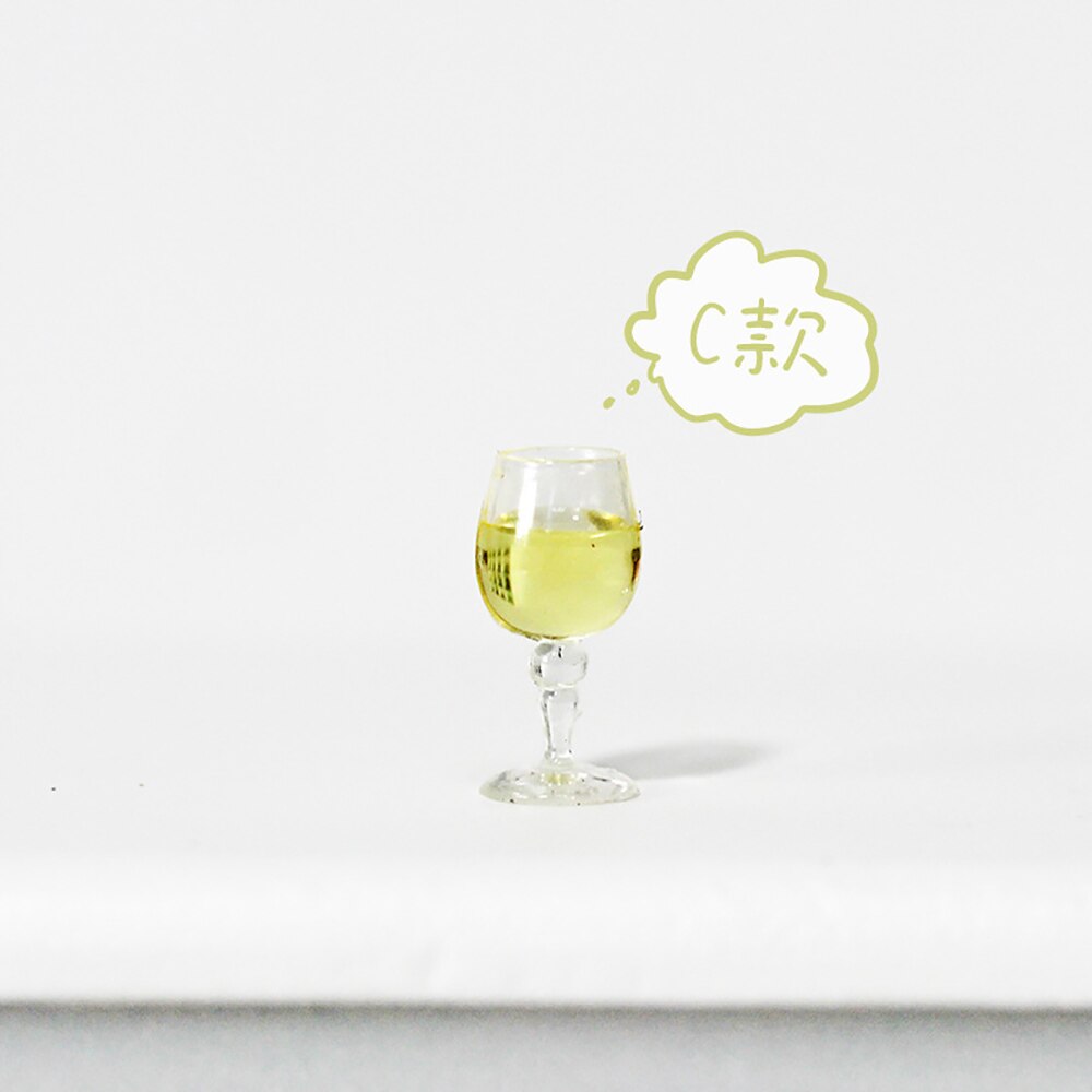 1Pcs 1/12 Dollhouse Miniature Accessori Mini Cocktail di Vetro Modello di Simulazione di Giocattoli Della Tazza per la Bambola Decorazione Della Casa: C