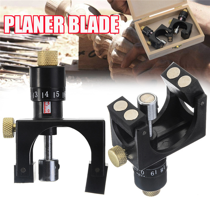 2Pcs /set Wood Planer Jointer Knife Setting Jig Planer Blade Woodworking Cutter Aligner Plastic With Magnet Material