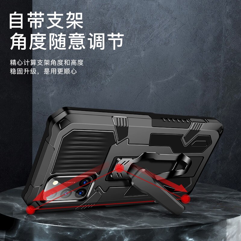 Armor Case Voor Oppo Realme 6 Shockproof Riemclip Holster Cover Voor Oppo Realme 6 6i RMX2001 Realme6 Coque Funda
