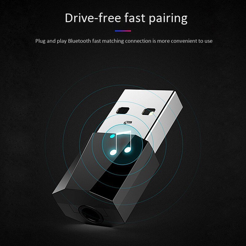 AUx 3.5mm Jack Bluetooth Receiver Car Wireless Adapter Hands-Free Call Transmitter Auto Music Receiver