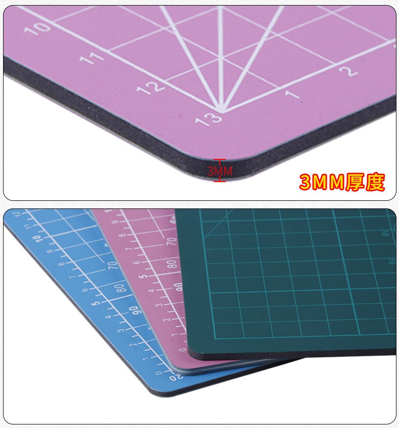 A4 A5 PVC Cutting Mat Workbench Patchwork Cut Pad Sewing Manual DIY Knife Engraving Leather Cutting Board Single Side Underlay