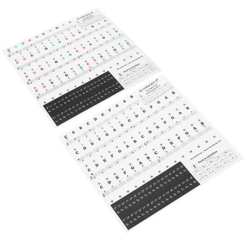 Electronic Keyboard Keyboard Piano Piano Sticker Electronic Piano Removable Keyboard PVC Adhesive Staff Intonation Labels