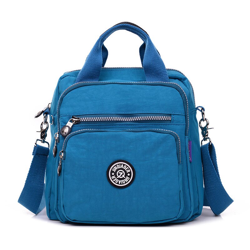 Tas Vrouwen Stijl Waterdichte Nylon Tas Crossbody Tas Mode Mama Schouder Multi-Functionele Rugzak: Navy Blue