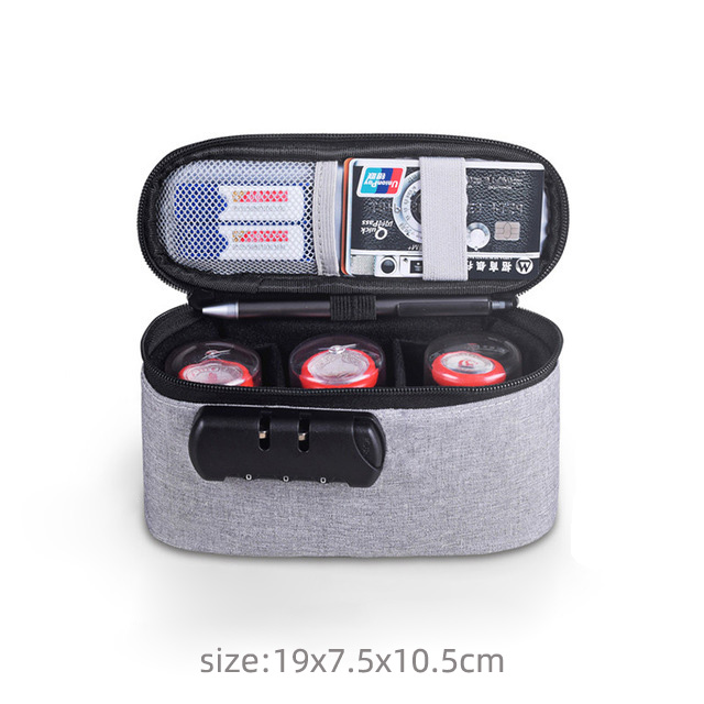 Multi-Purpose Document Storage Briefcase Business Trip Portable Official Seal File Organize Bag Travel Certificates Handbag Item: C-Grey