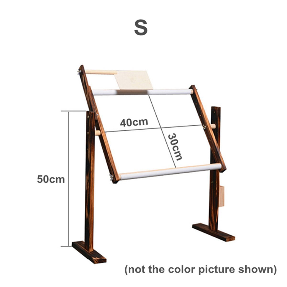 3 Size Adjustment Solid Wooden Frames Tabletop Cross Stitch Frame Embroidery Floor Stand for Needlework Sewing Handmade Tools: S