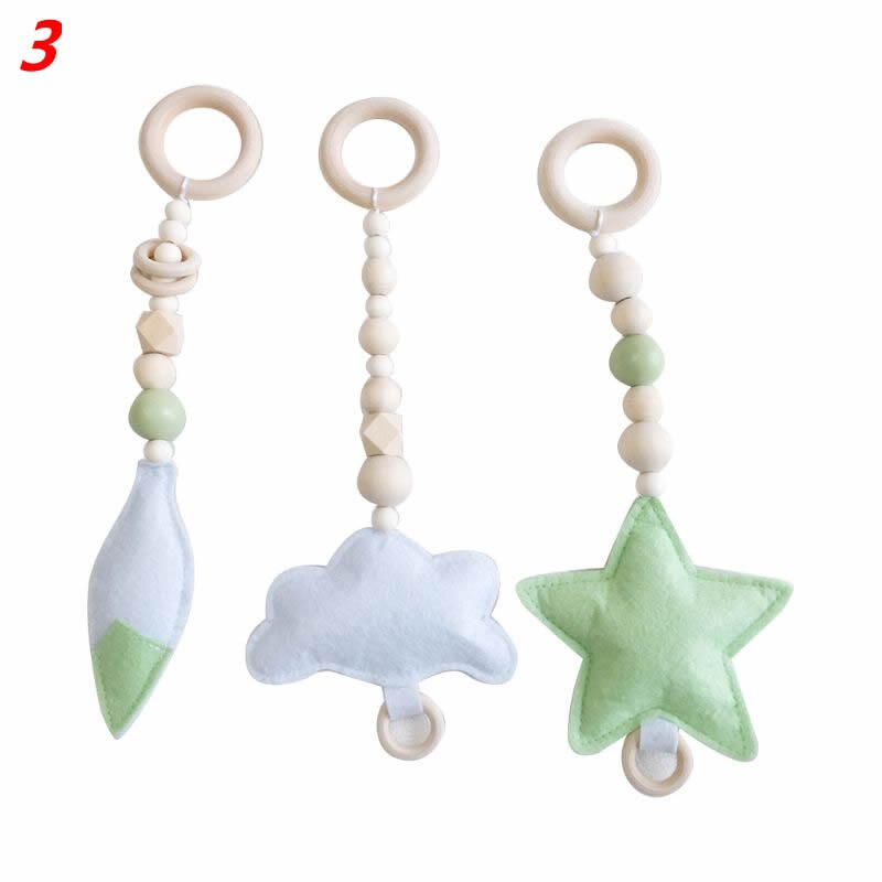 Nordic Stijl Ring-Pull Baby Gym Speelgoed Sensory Kwekerij Kinderkamer Baby Peuter Kleding Houten Frame Rack Decoratie L41D: 3