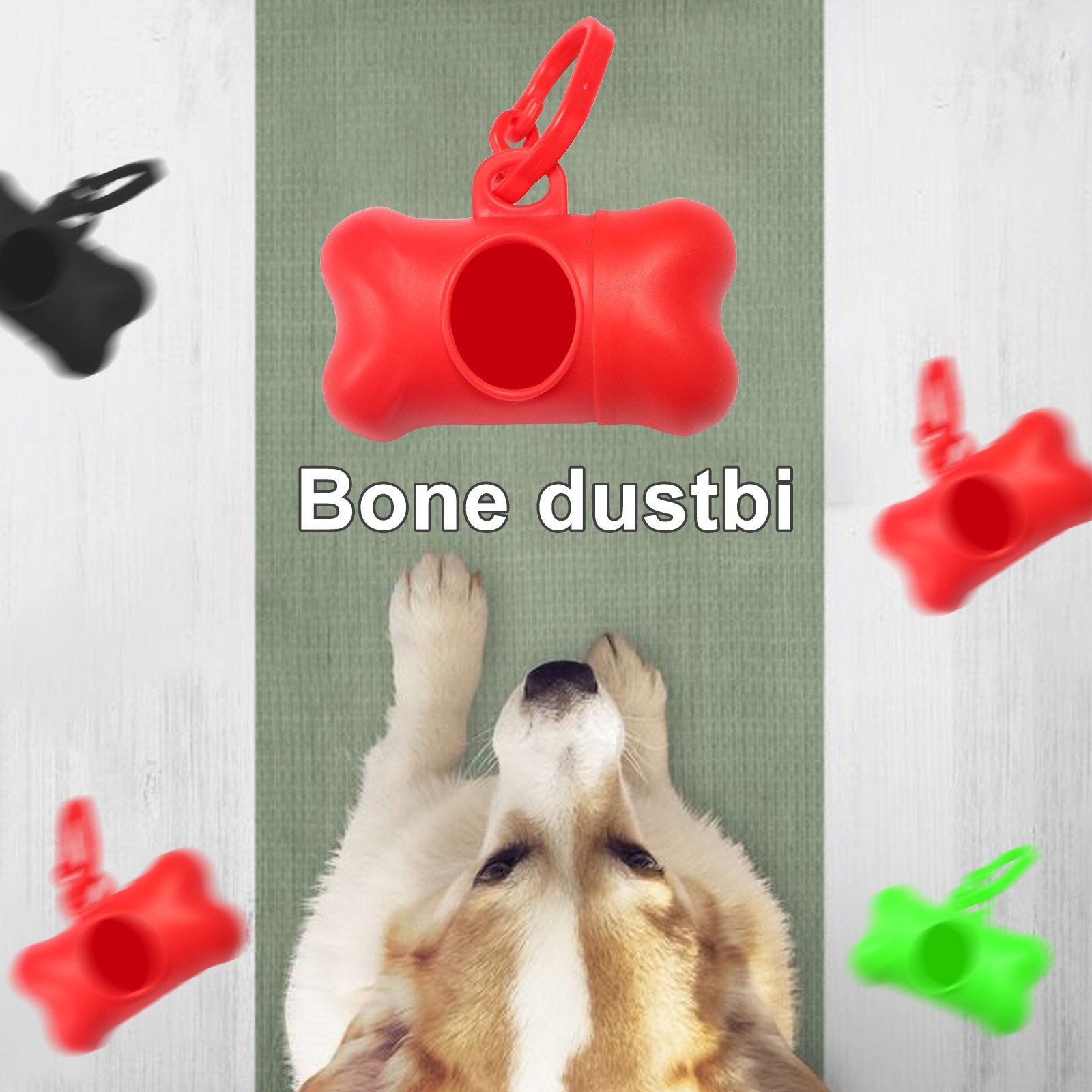 Pet Garbage Bag Storage Box Out Dog Poop Cleaning Storage Bag Bone Plastic Pet Small Dog Outdoor Garbage Poop Dispenser